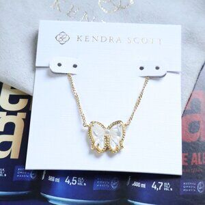 Kendra Scott Haley Bow Necklace Ivory Mother-of-Pearl Gold